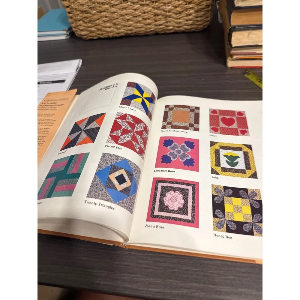 Vintage 1980 Lets Make a Patchwork Quilt Sampler Block Craft Book MacDonald